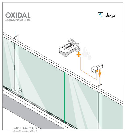 مراحل نصب و اجرای نرده حفاظ یا هندریل شیشه ای