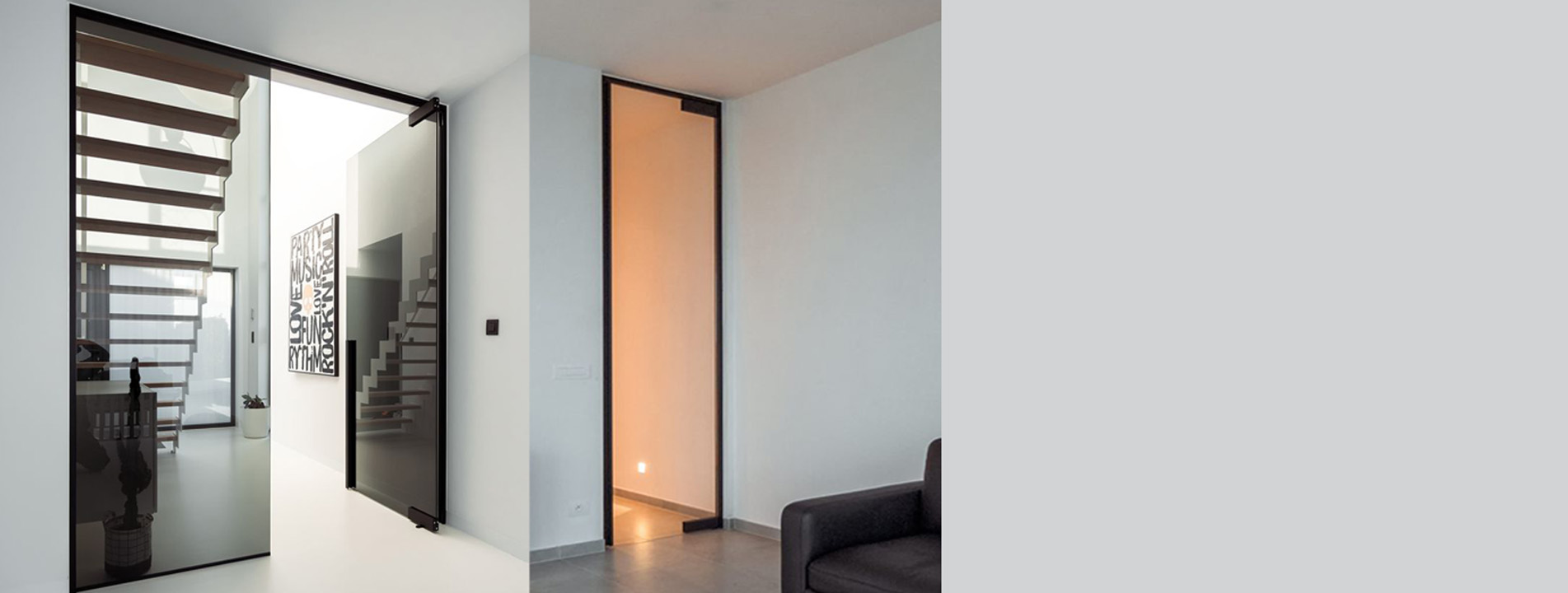 درب دو لنگه فروشگاهی استوپ دار