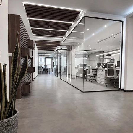 عکس پارتیشن شیشه ای اداری اکسیدال