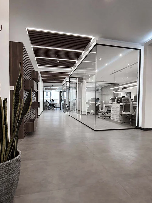 عکس پارتیشن شیشه ای اداری اکسیدال