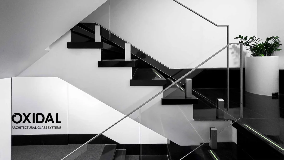 نرده شیشه ای اسپیگات راه پله