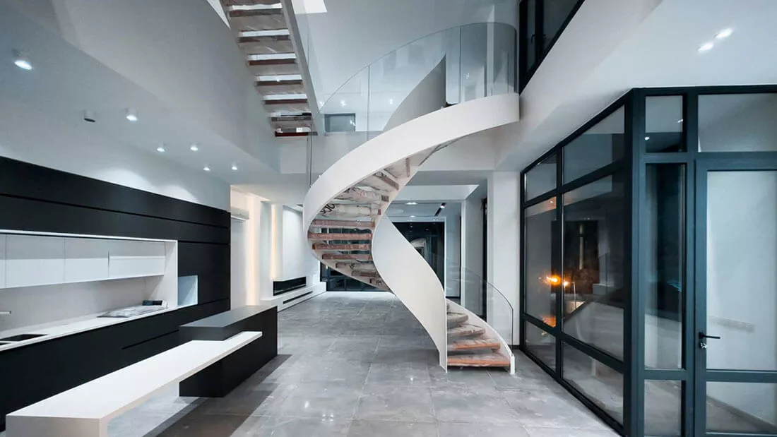 نرده-شیشه-ای-راه-پله-گرد-تولید-اکسیدال