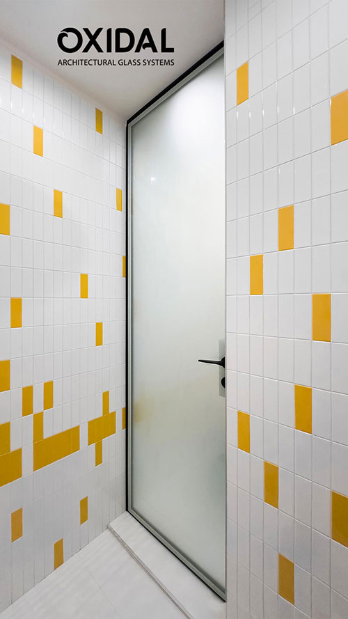 عکس درب شیشه ای حمام مستر اکسیدال